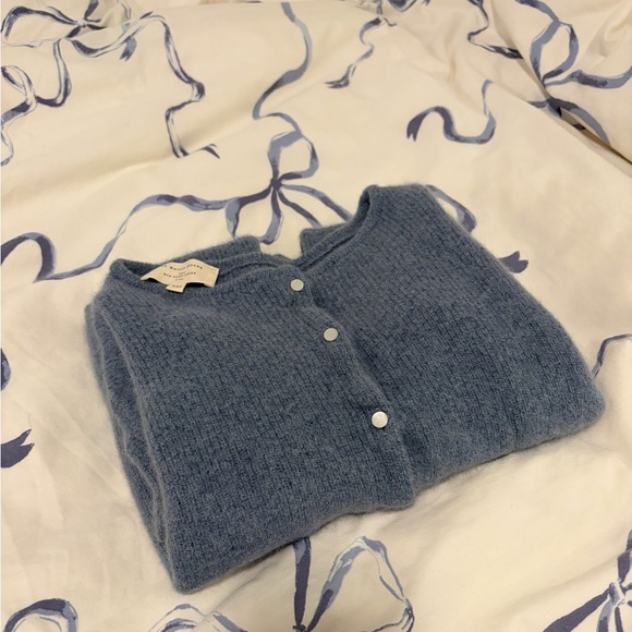 Sezane Gaspard Cardigan in Vintage Blue - Picture 5 of 5